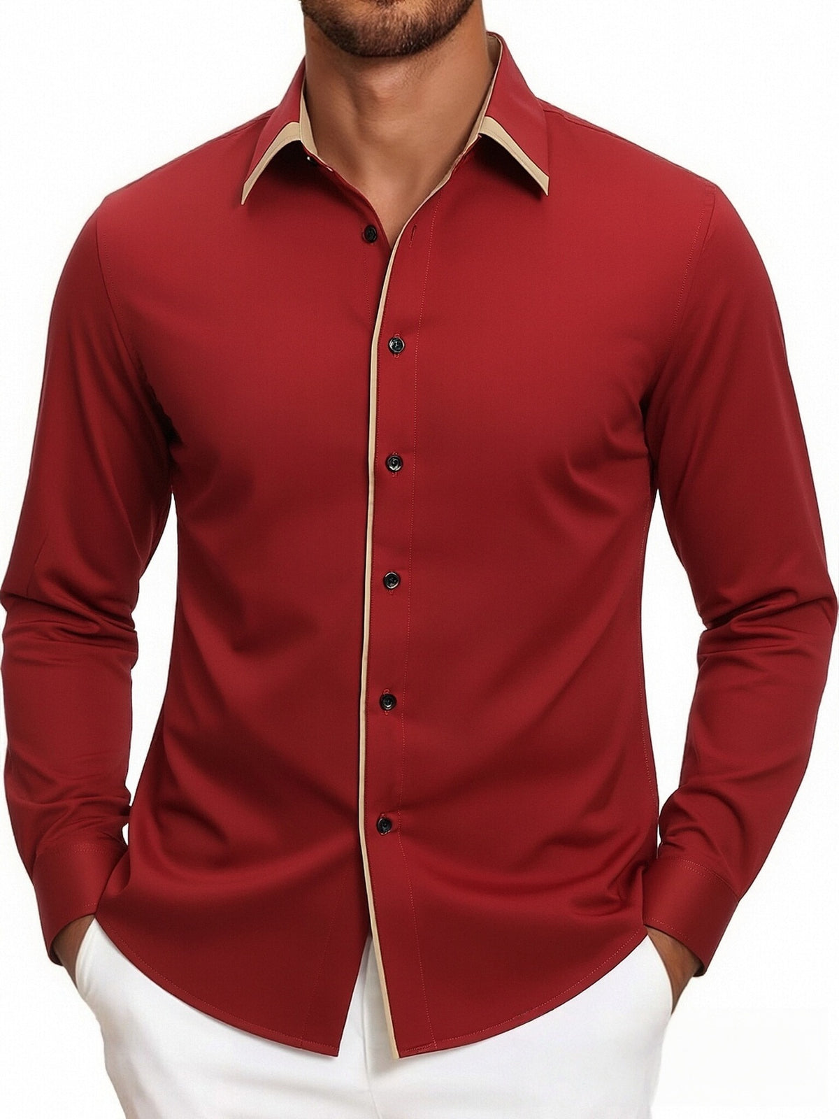 Dünnes Langarmshirt für Herren – Bild 8 | LuxeStyle