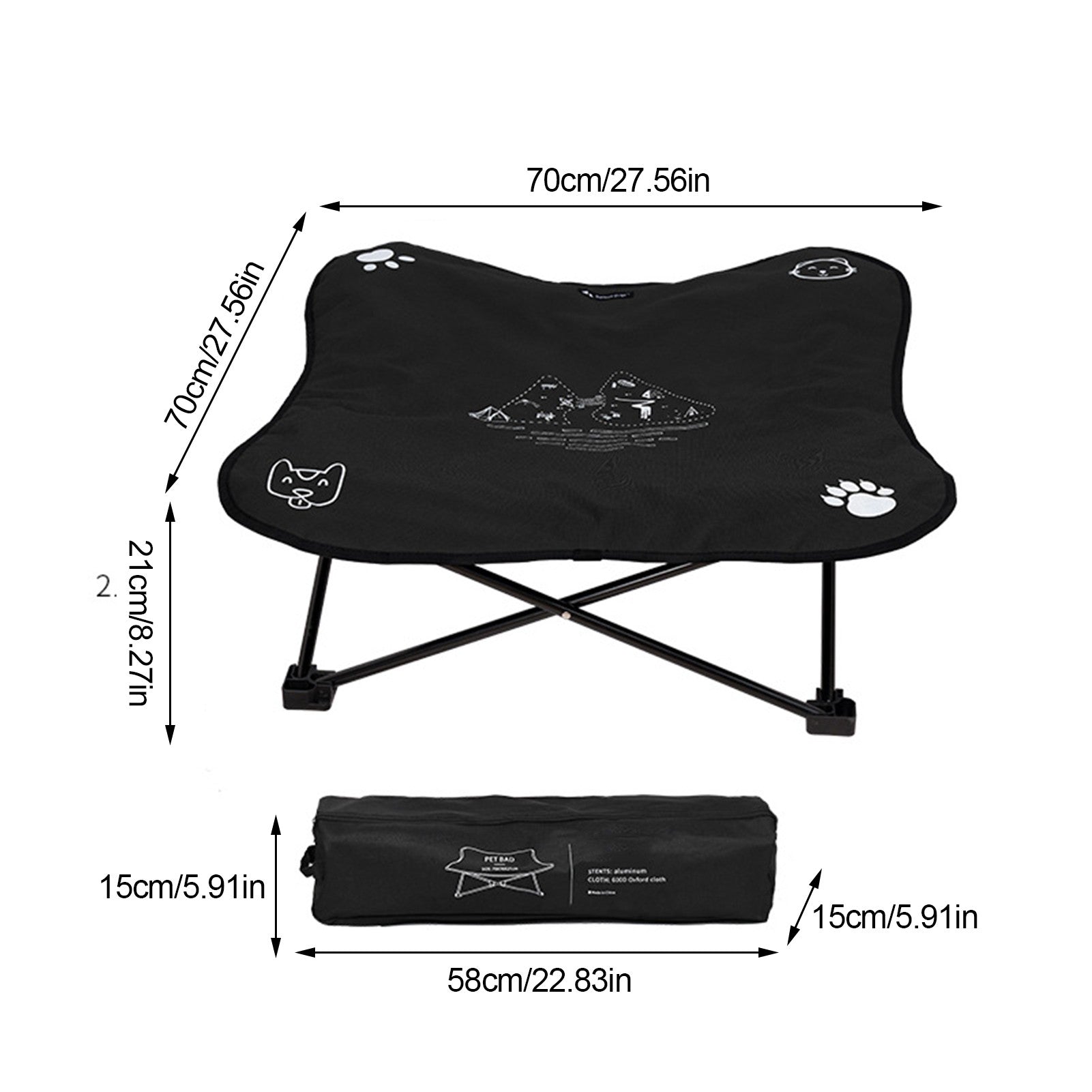 Outdoor Faltbett für Haustiere