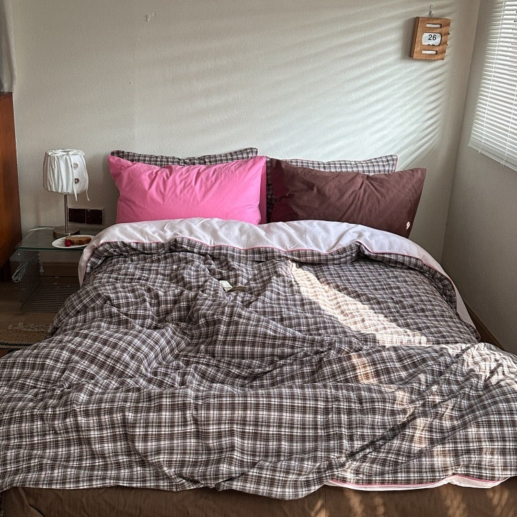 Duvet Cover Plaid Baumwolle