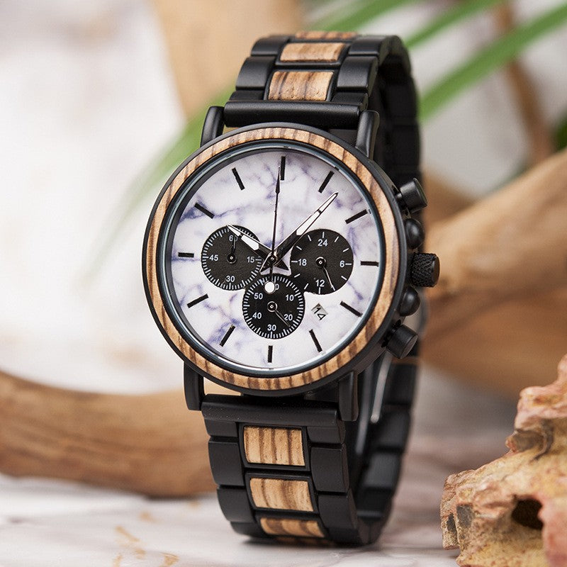 Multifunktionale Holzarmbanduhr für Herren – Bild 3 | LuxeStyle