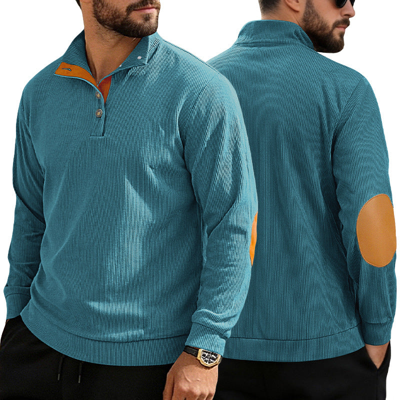 Herren Cord Pullover Langarm Sweatshirt – Bild 4 | LuxeStyle
