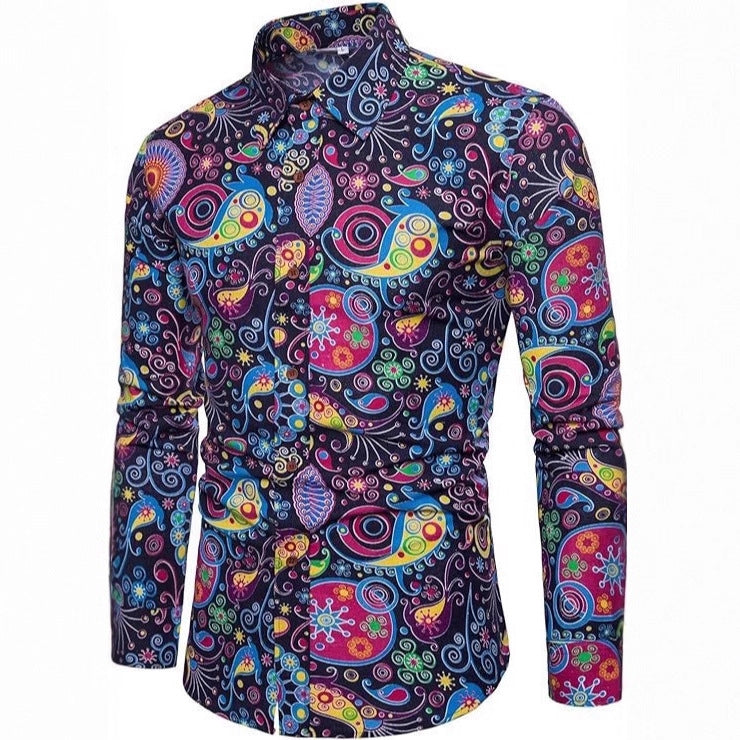 Herren Langarmhemd "Beach Floral" – Bild 13 | LuxeStyle
