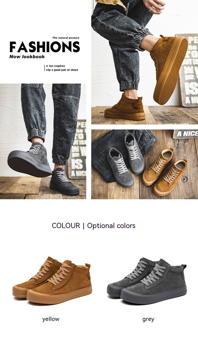 Lässige High-Top Leder Worker-Boots für Herren – Bild 17 | LuxeStyle
