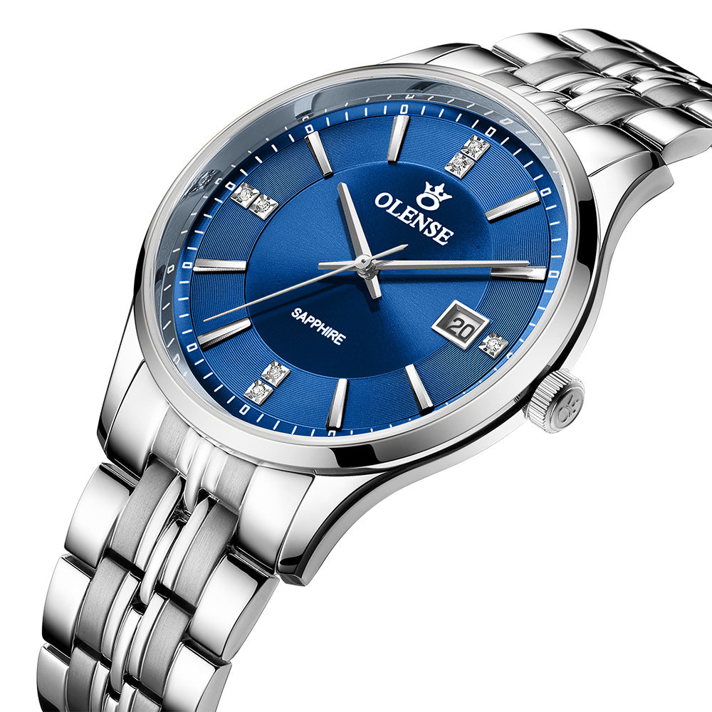 Herrenuhr aus Edelstahl, wasserdichtes Quarz-Set – Bild 2 | LuxeStyle