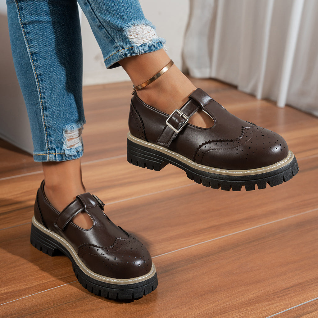 Retro-Loafer mit Schnalle