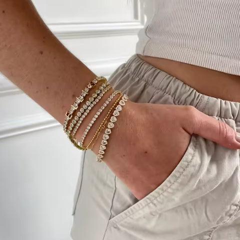 Personalisiertes Tennis-Armband mit Zirkonia | LuxeStyle