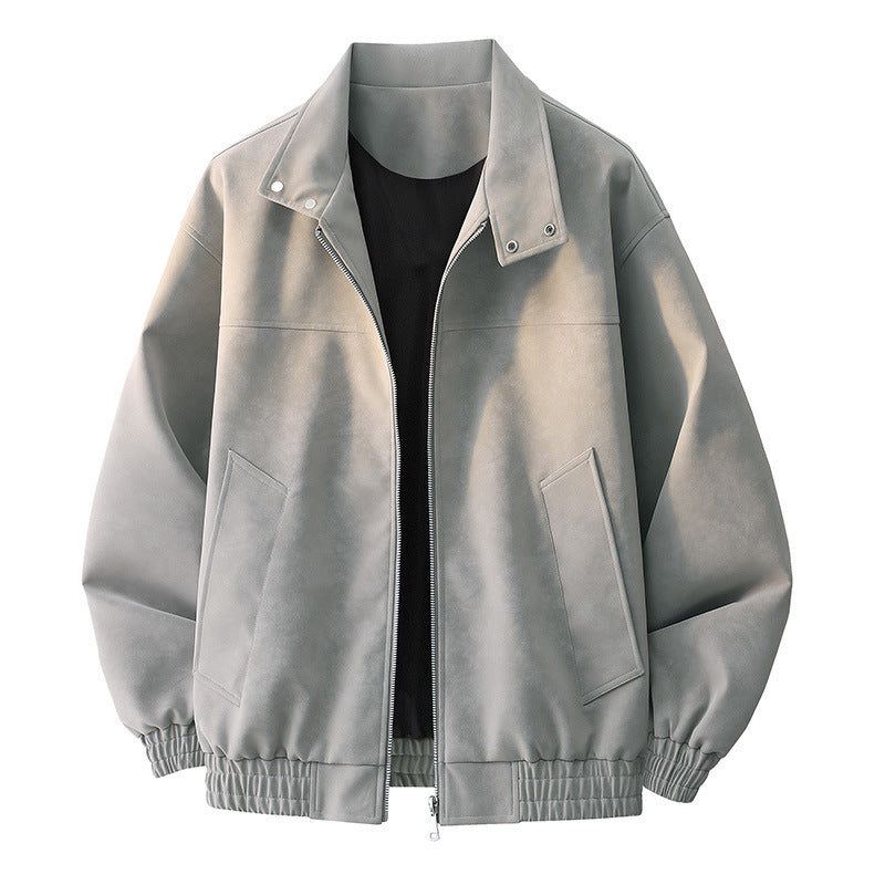 Lederjacke im Biker-Style, gefüttert | LuxeStyle