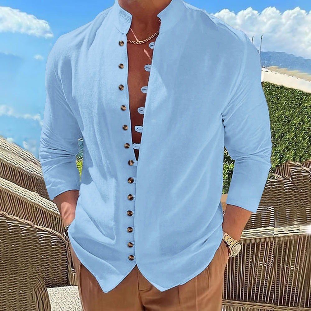 Langeärmeliges Loose-Fit-Shirt aus Polyester – Bild 3 | LuxeStyle