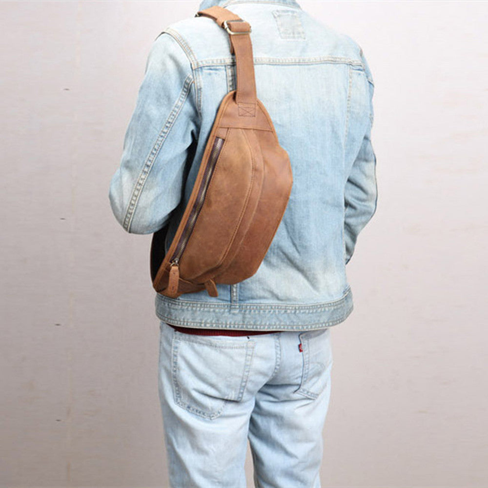 Leder Crossbody Sporttasche für Herren – Bild 2 | LuxeStyle