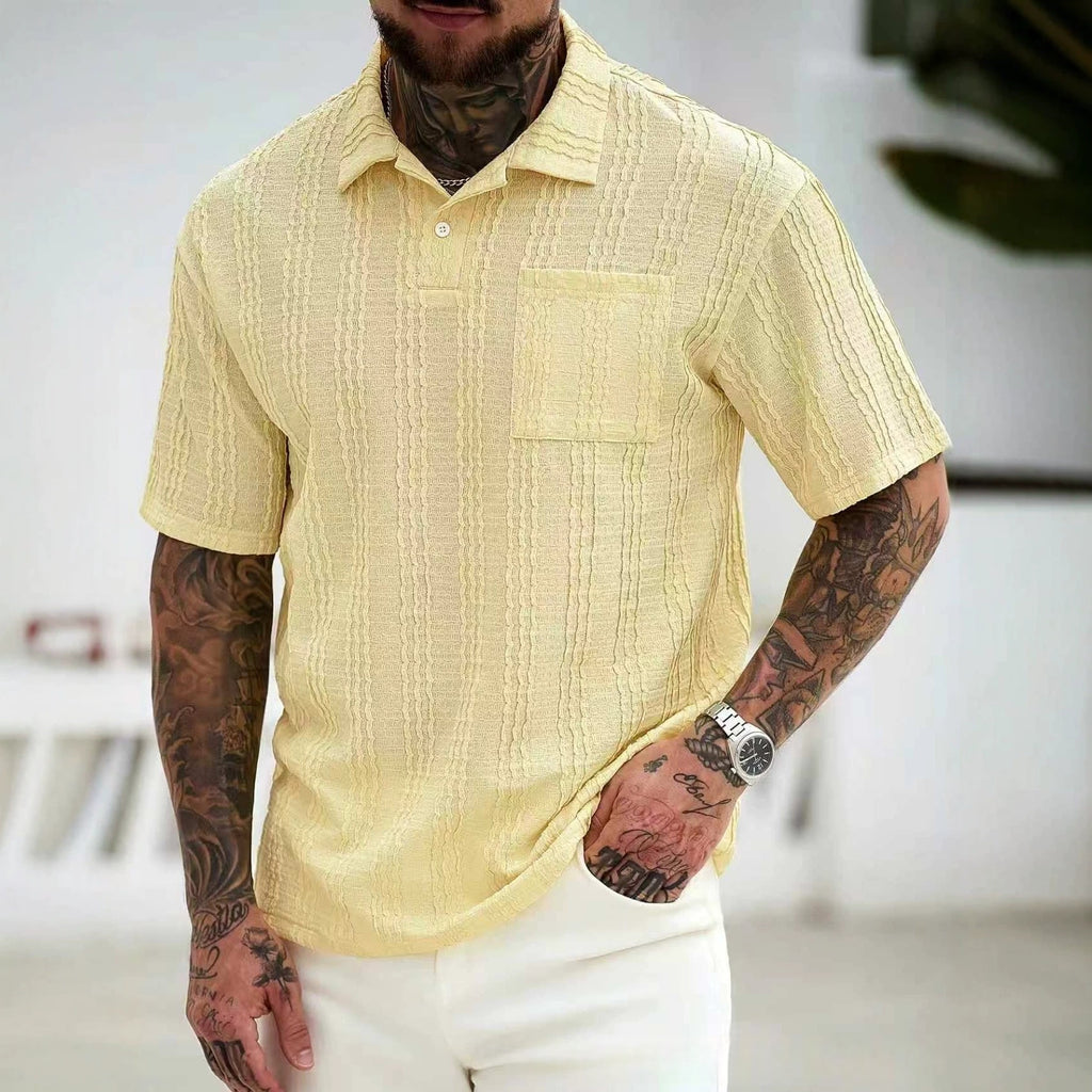 Polo-Shirt für Herren mit Textur – Ansicht 5