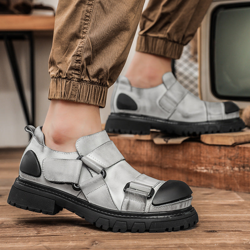 Vintage-Arbeitsstiefel aus Vollnarbenleder