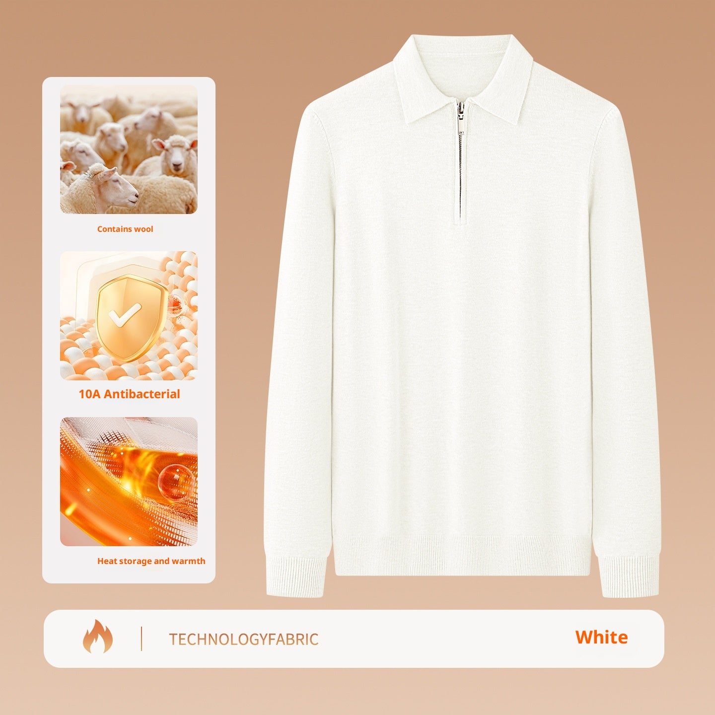 Woll-Modal-Pullover für Herren