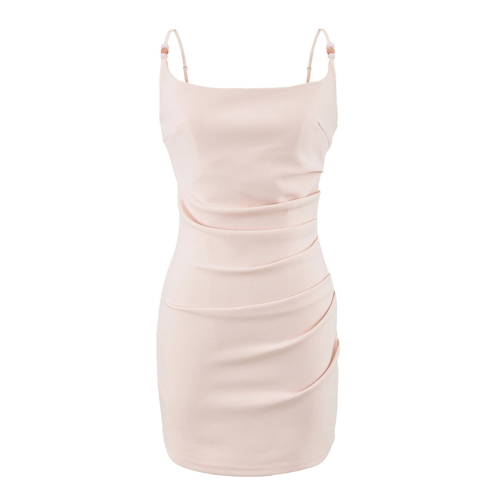 Sommerliches Schlitz-Slipdress im French-Stil