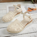 Keilabsatz-Sandalen mit Strohgeflecht – Bild 2 | LuxeStyle