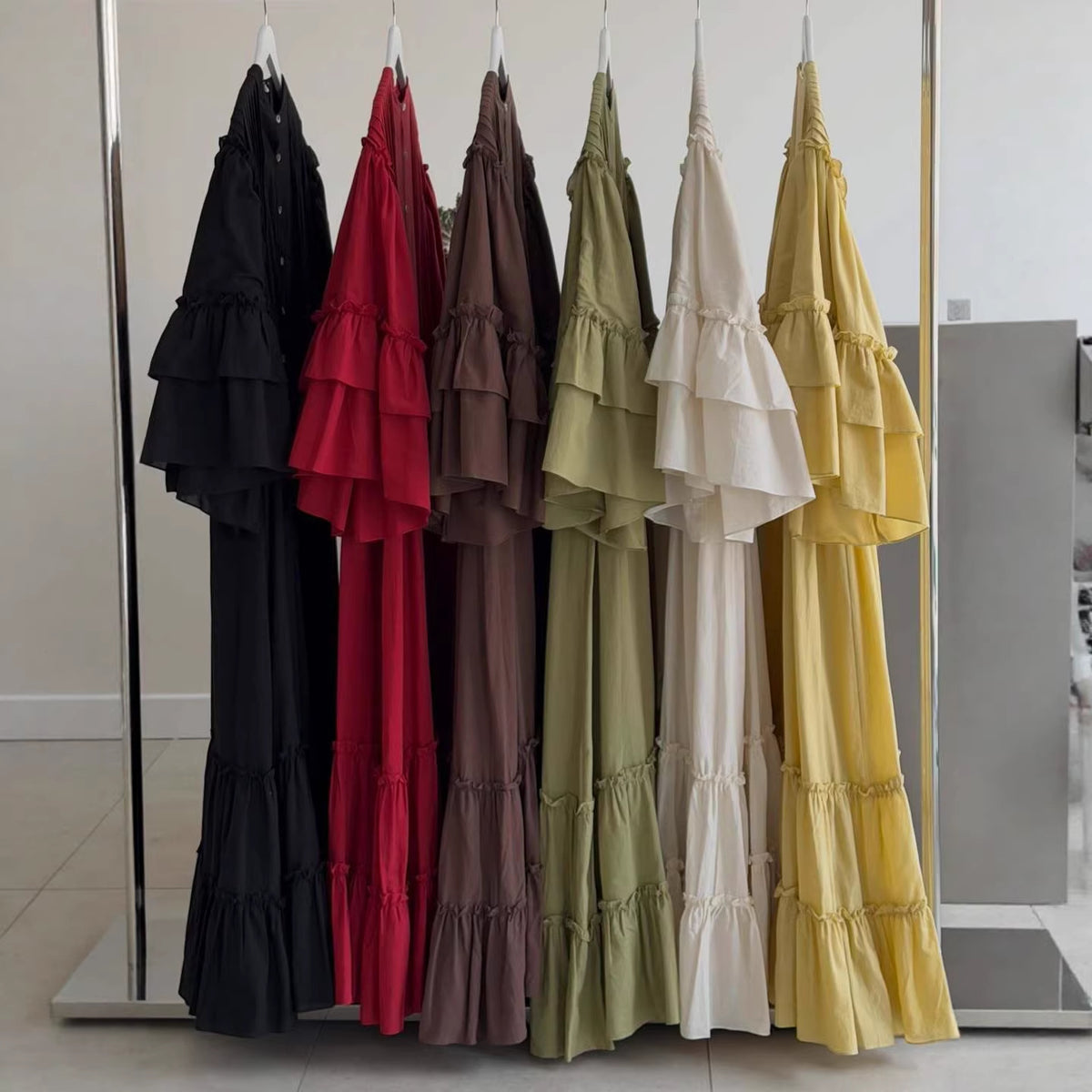 Freizeitkleid mit Rüschen – Bild 5 | LuxeStyle