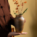 Keramik-Vase im Retro-Look
