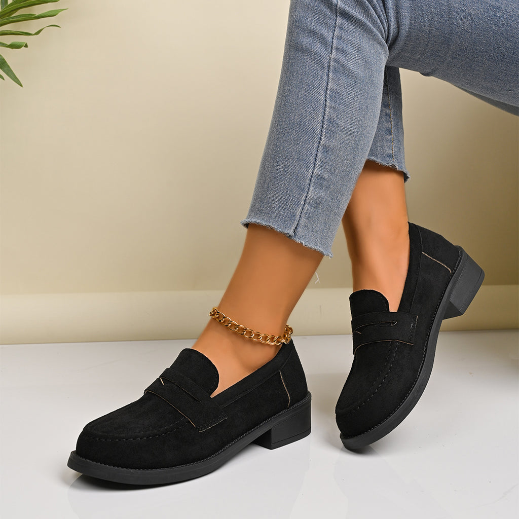Vintage Wildleder Loafers für Damen