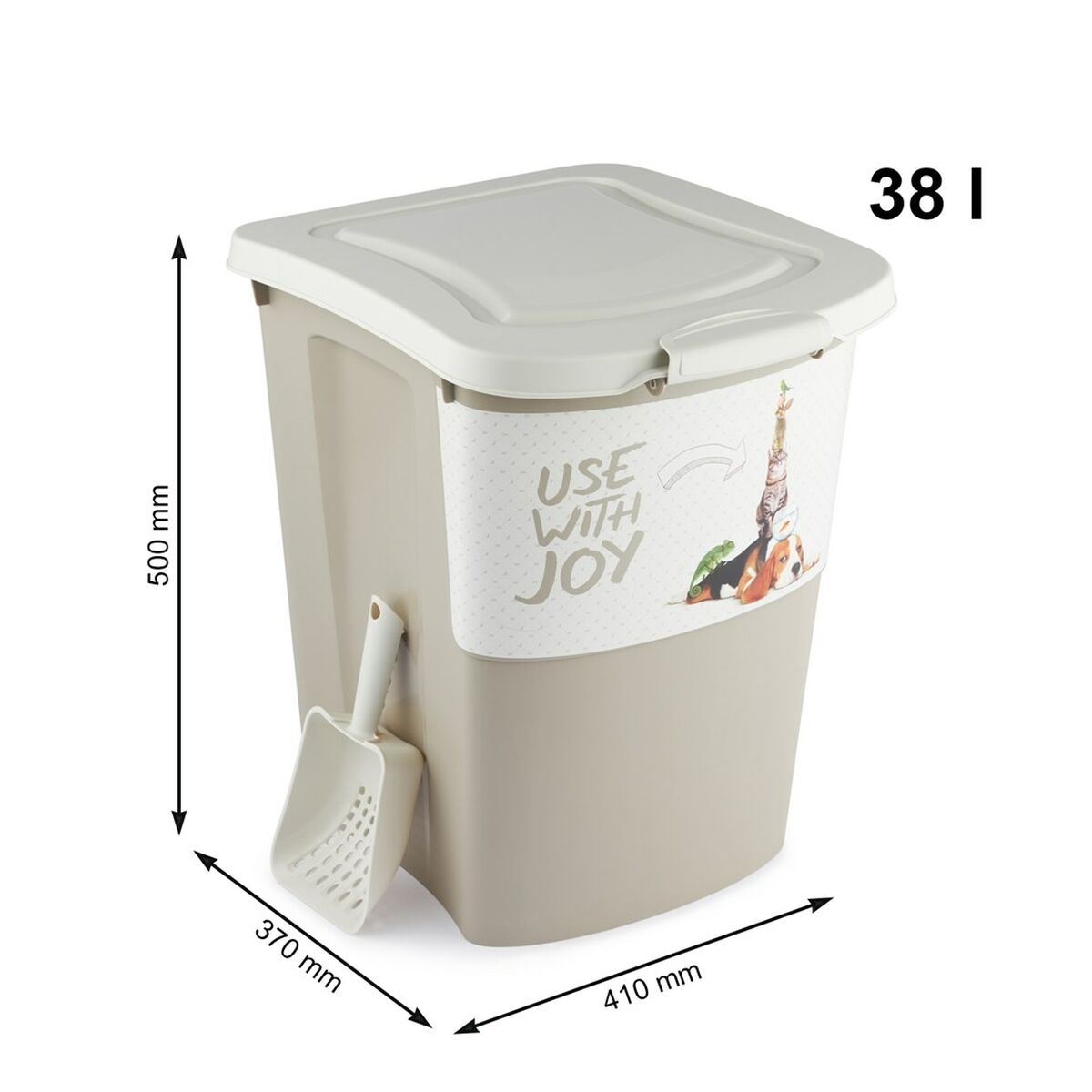 Lebensmittelbehälter Rotho                                 Beige 38 L – Bild 4 | LuxeStyle