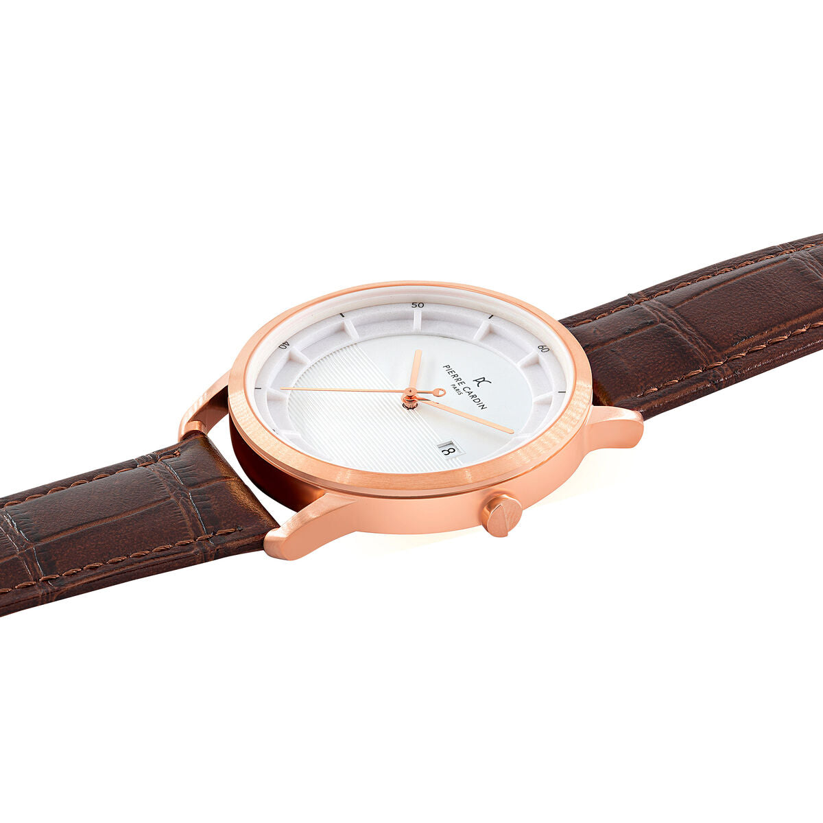 Pierre Cardin · Herrenuhr Roségold Leder