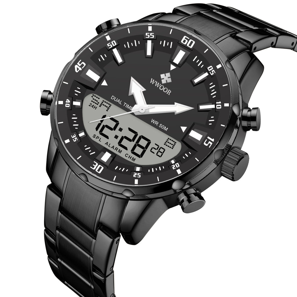 Stylische Herren-Armbanduhr mit Leuchtzifferblatt