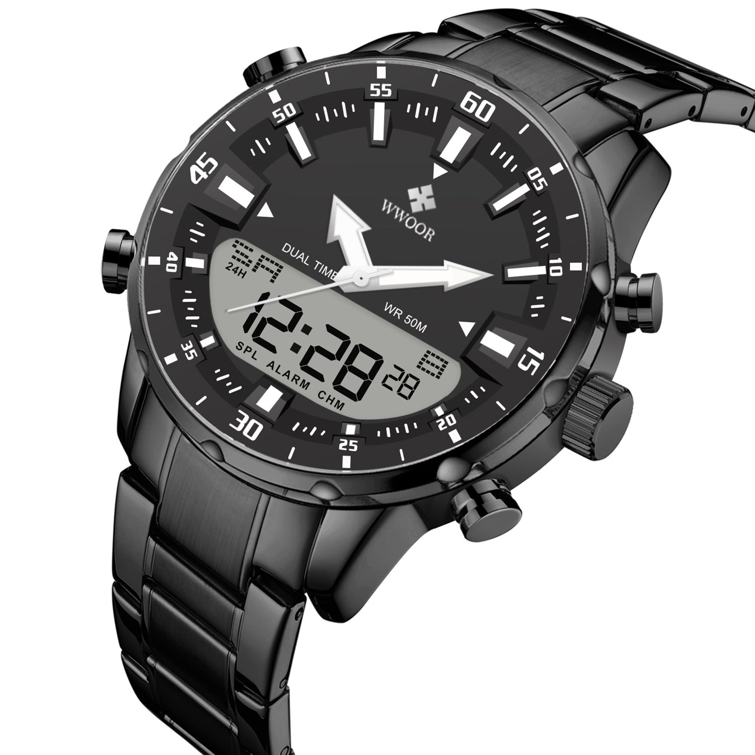 Stylische Herren-Armbanduhr mit Leuchtzifferblatt