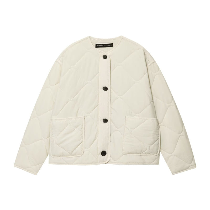 Gefütterte Jacke mit Rundhals und Brusttasche – Bild 3 | LuxeStyle