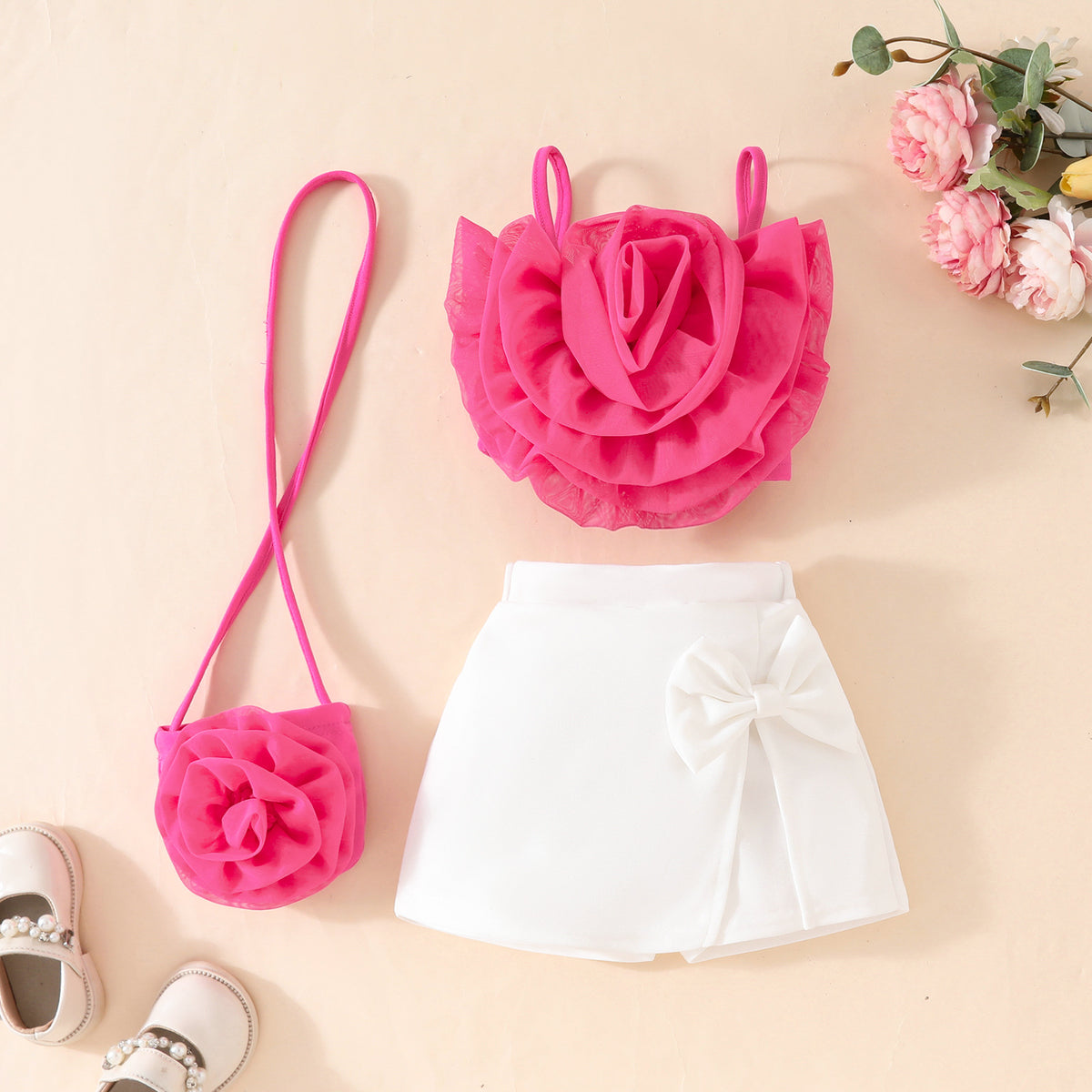 3-teiliger 3D-Blumen-Strampler für Mädchen – Bild 7 | LuxeStyle