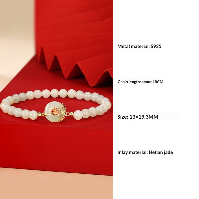 Silberkette und Armband mit Lotus-Anhänger – Bild 4 | LuxeStyle