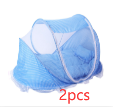 Faltbares Baby-Bett-Netz mit Kissen 2er Set