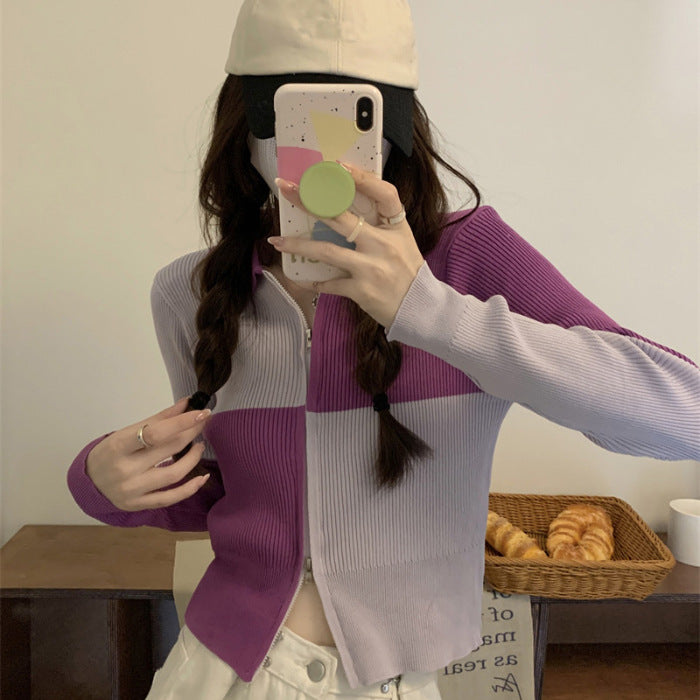Strick-Cardigan Slim-Fit Kurzarm Damen