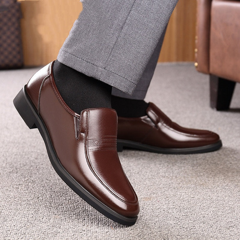 Herren Leder Slipper mit weicher Sohle