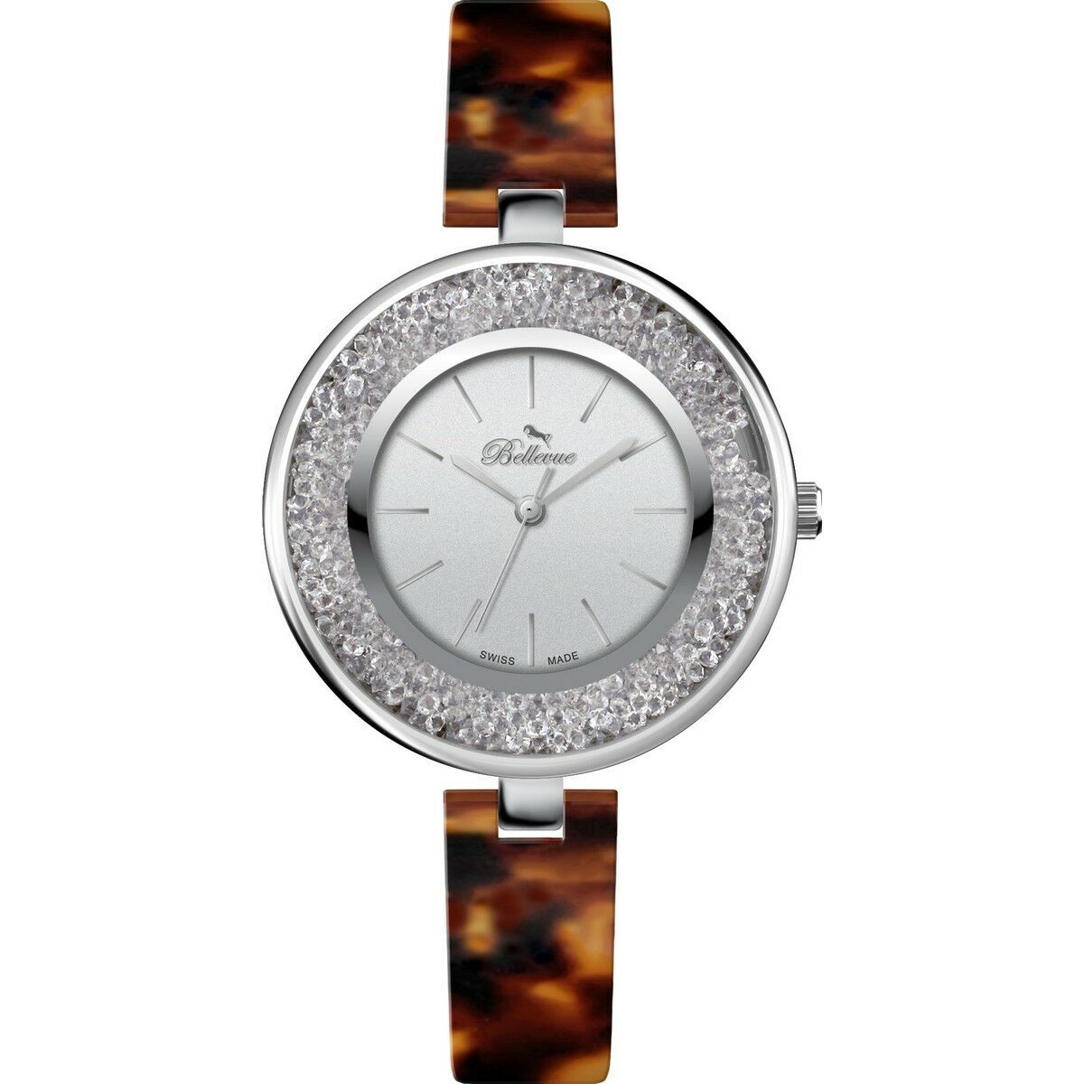 Bellevue Damenuhr D71 – graues Gehäuse, elegantes Design