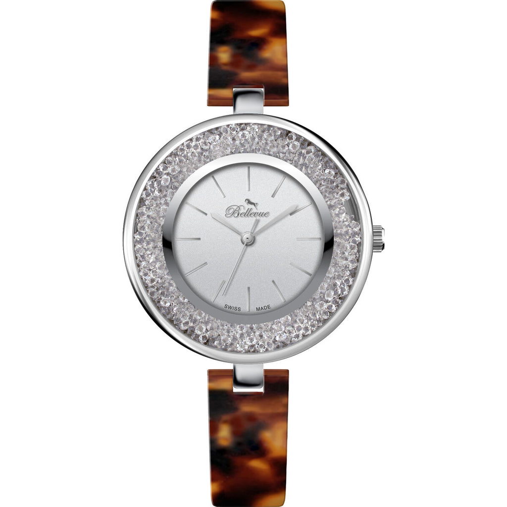 Bellevue Damenuhr D71 – graues Gehäuse, elegantes Design