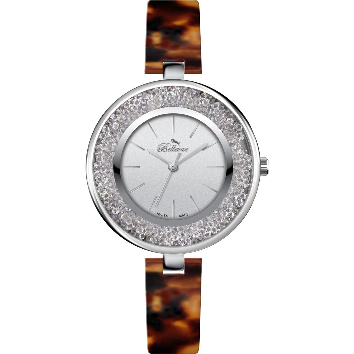 Bellevue Damenuhr D71 – graues Gehäuse, elegantes Design