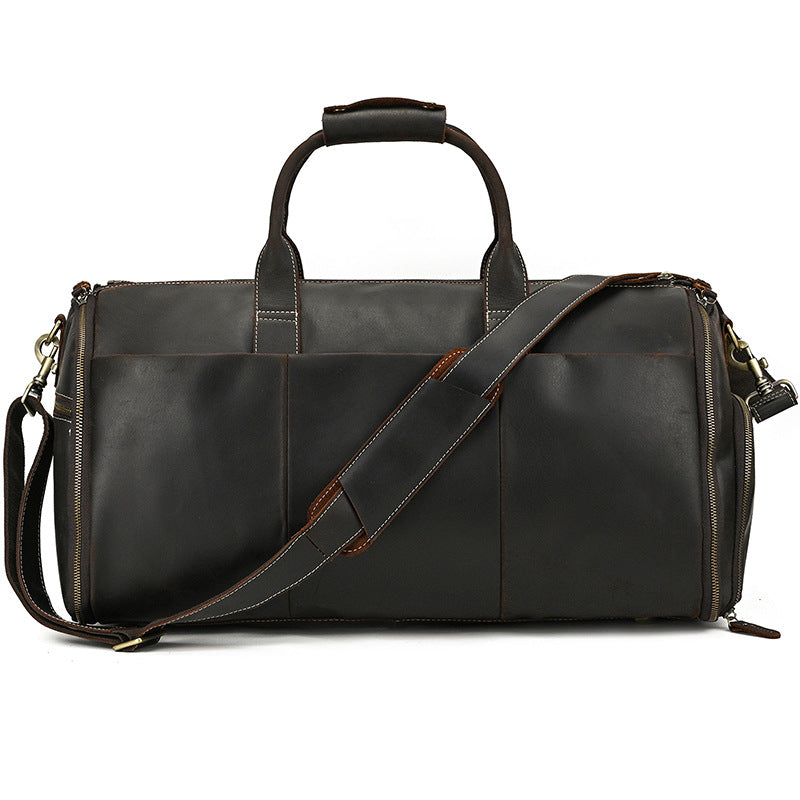 Vintage Reise-Sporttasche Leder faltbar – Bild 4 | LuxeStyle