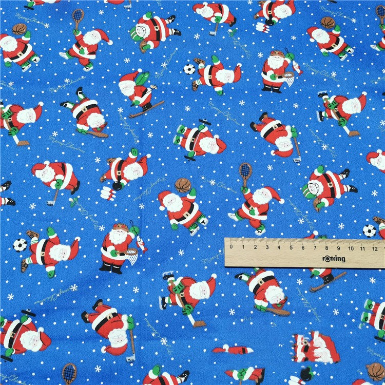 Roter Weihnachtsmann Baumwoll-Twill Stoff – Bild 4 | LuxeStyle