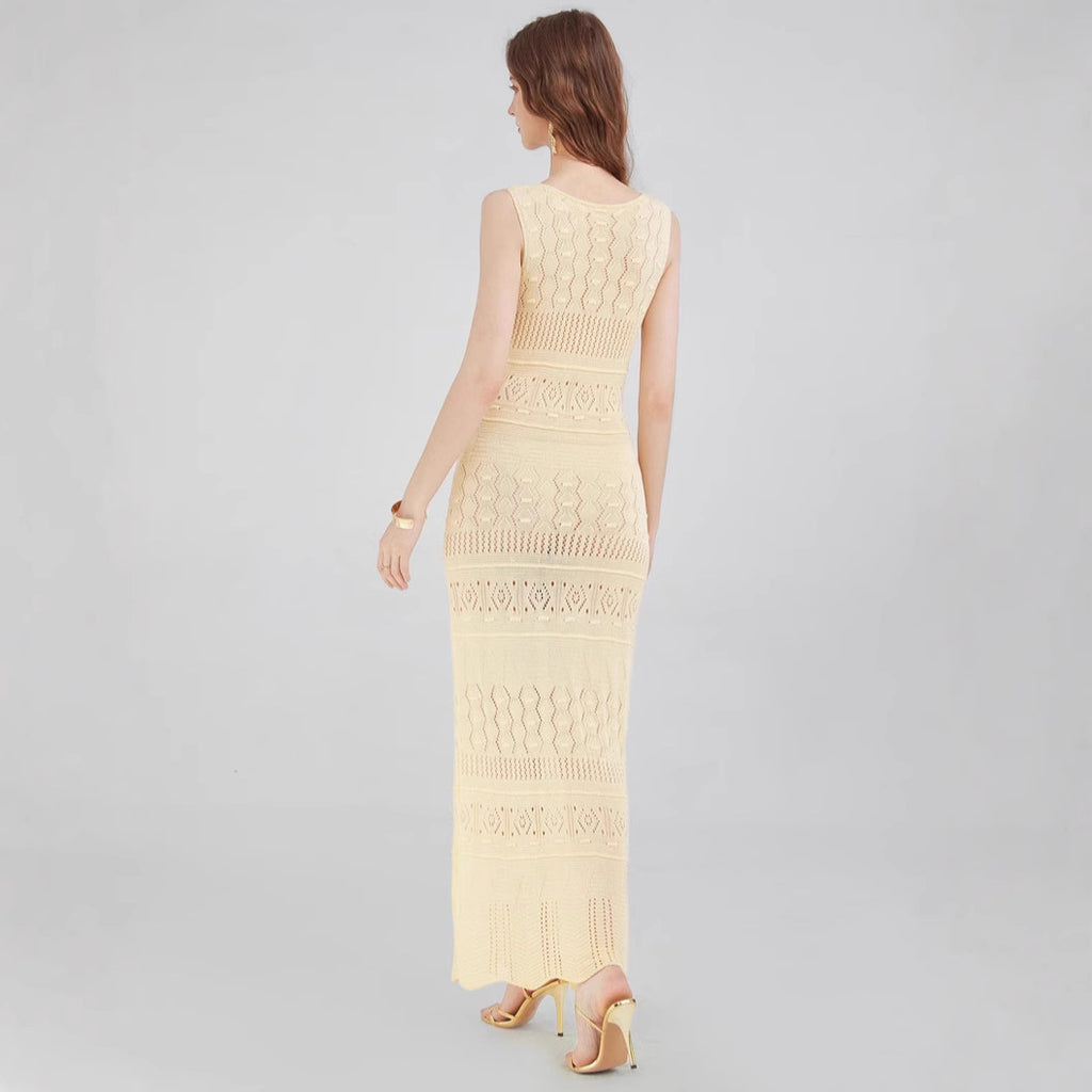 Ärmelloses Midikleid aus Viskose