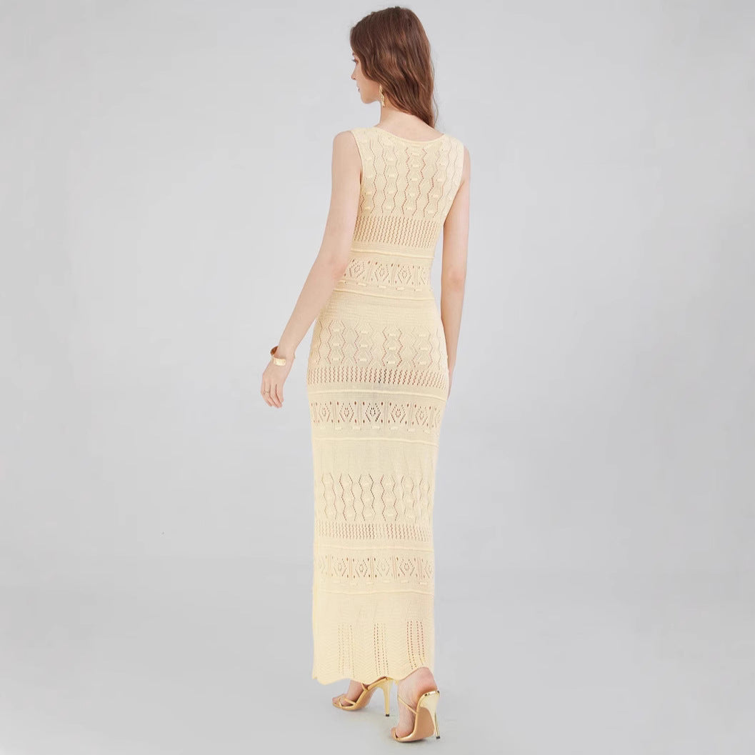Ärmelloses Midikleid aus Viskose