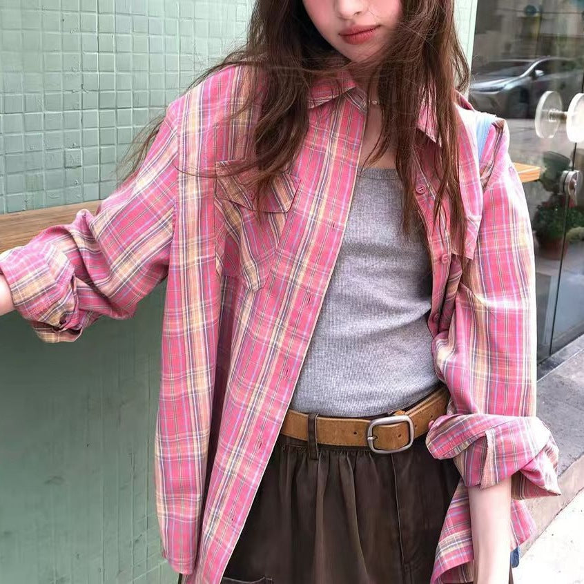 Lässige Bluse mit Schottenkaro