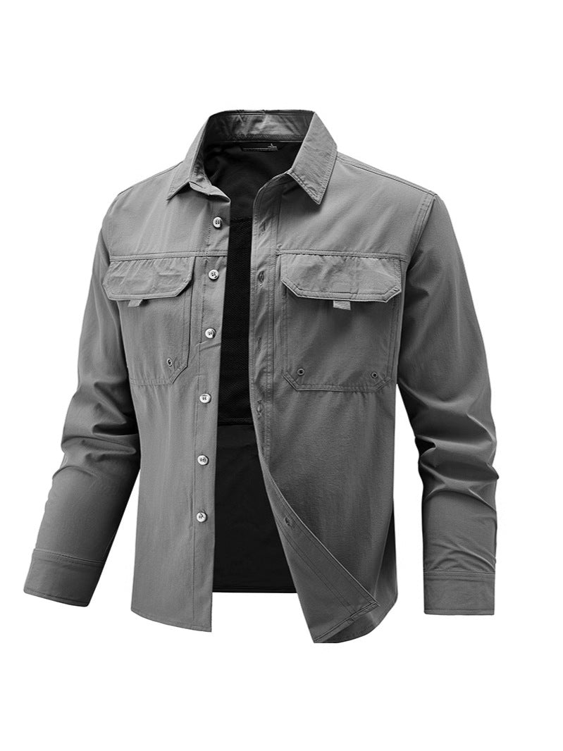Herren Stretch Langarmshirt, schnelltrocknend