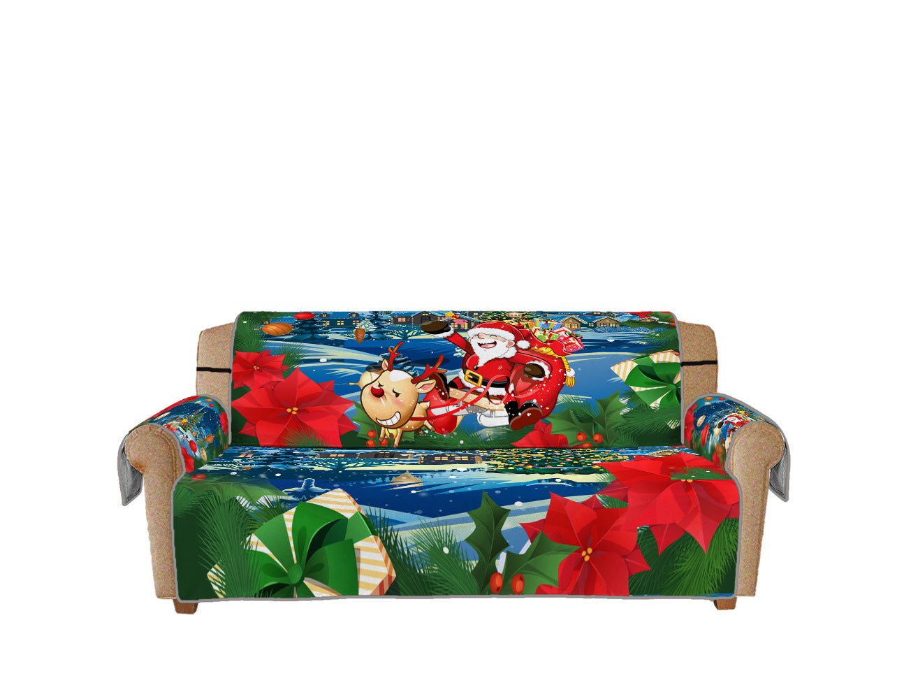 Sofa-Kissenbezug mit Weihnachts-Digitaldruck