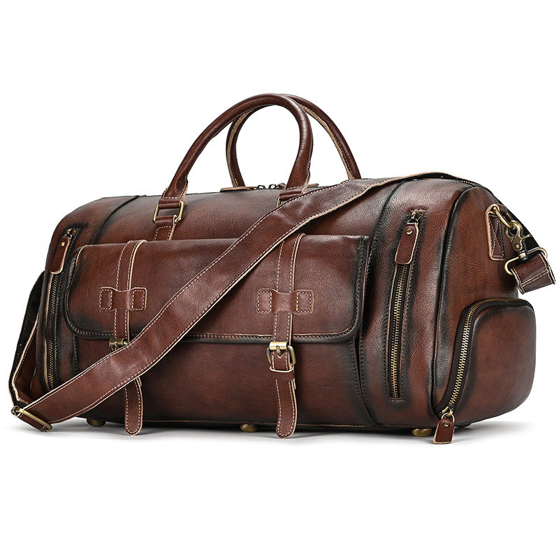 Reisetasche aus pflanzlich gegerbtem Leder