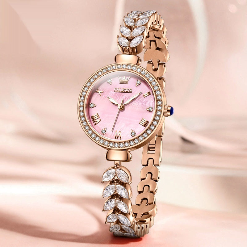 Elegante Quarz-Armbanduhr für Damen