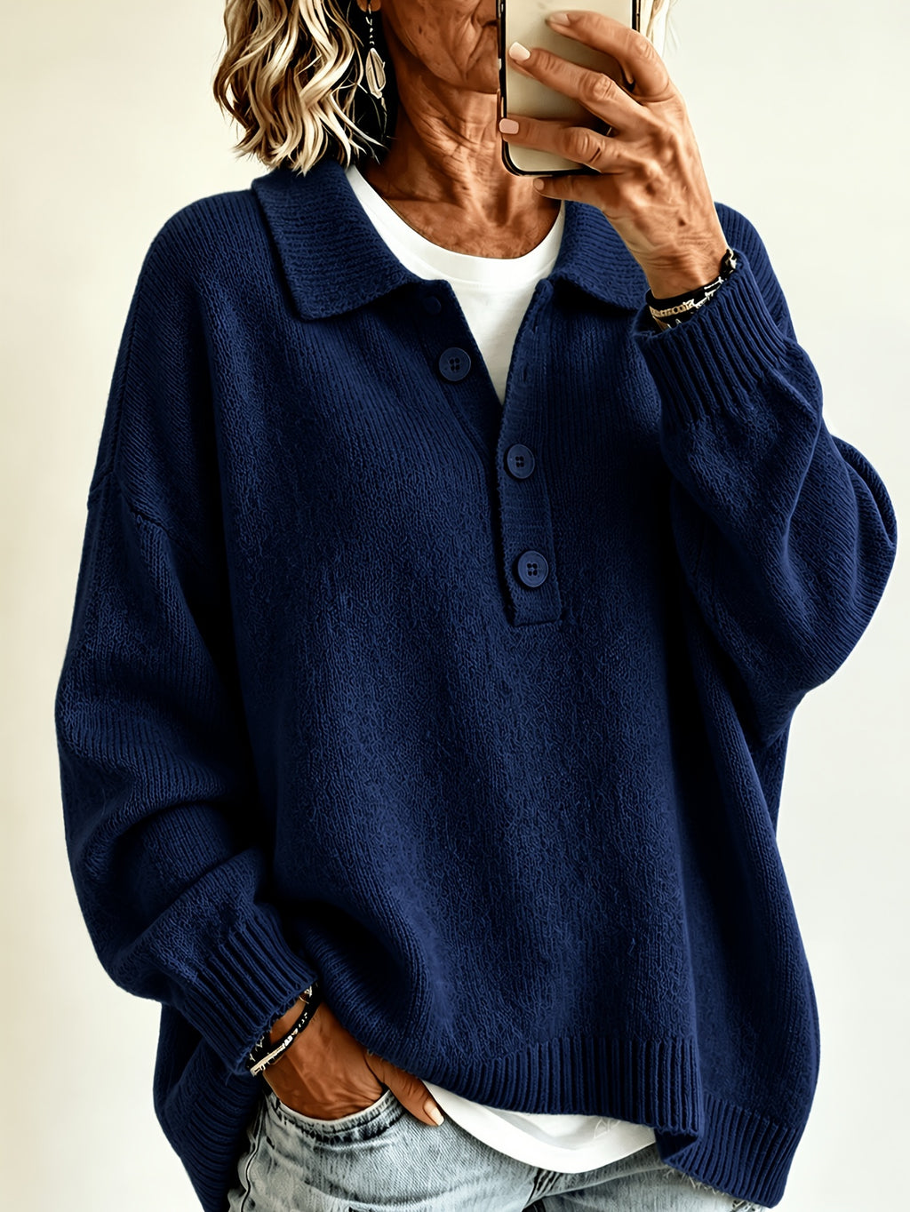 Damen Pullover Cardigan