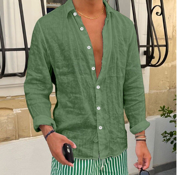 Casual Langarm-Shirt für Herren Frühling/Sommer