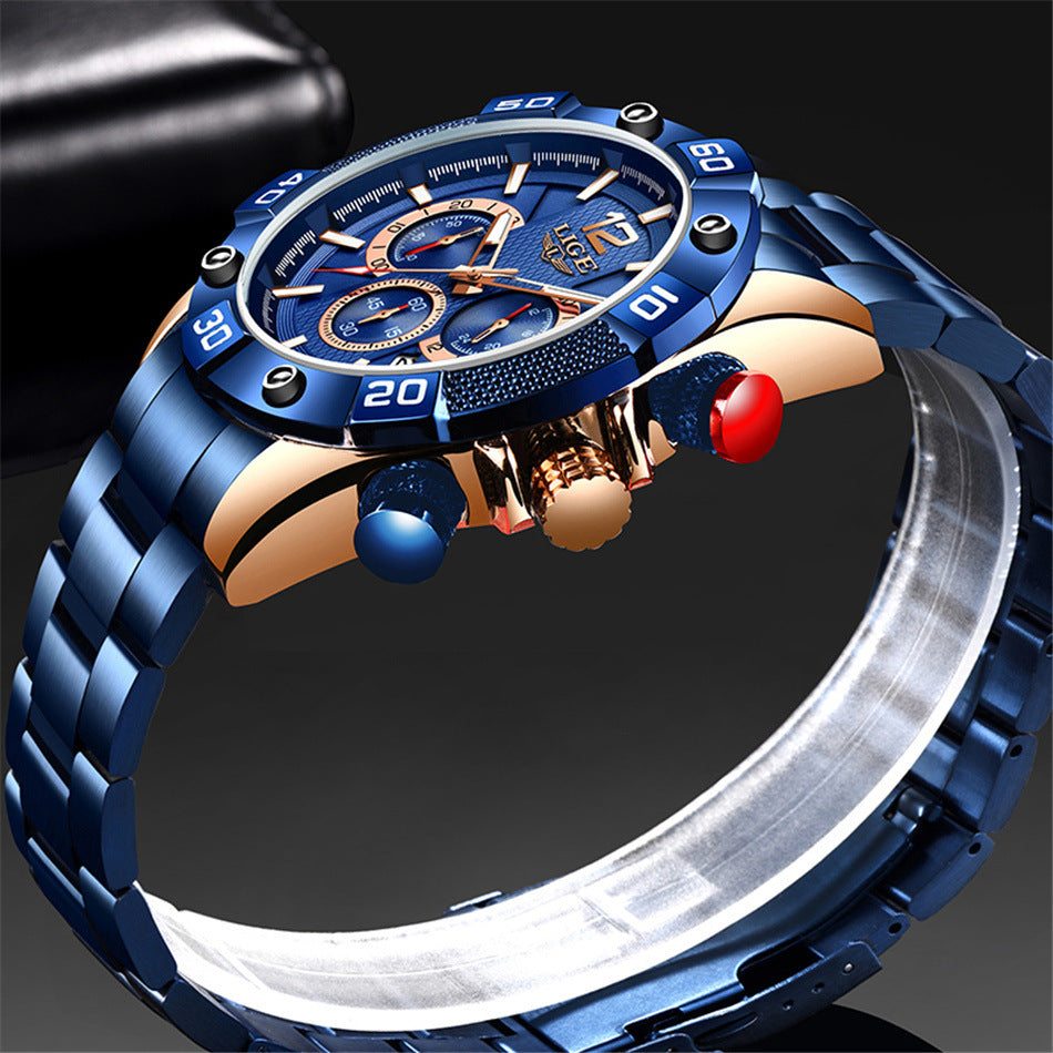 Wasserdichte Business‑Armbanduhr aus Stahl | LuxeStyle