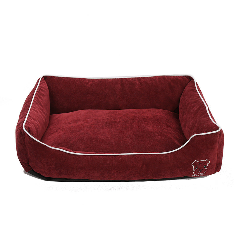 Kuscheliges Cord-Hundebett
