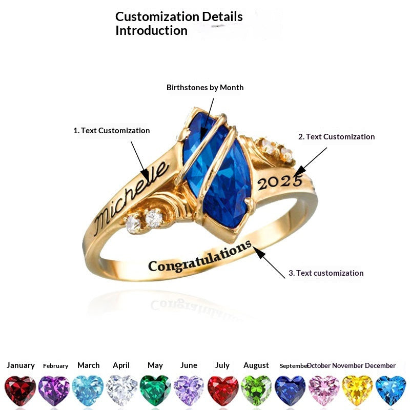 Personalisierbarer Silberring mit Zirkonia – Bild 6 | LuxeStyle