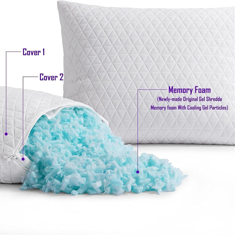 Memory Foam Kissen mit Federschaum-Füllung