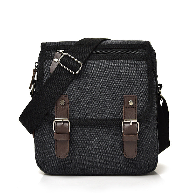 Canvas-Schultertasche in Braun, Khaki oder Schwarz – Bild 5 | LuxeStyle